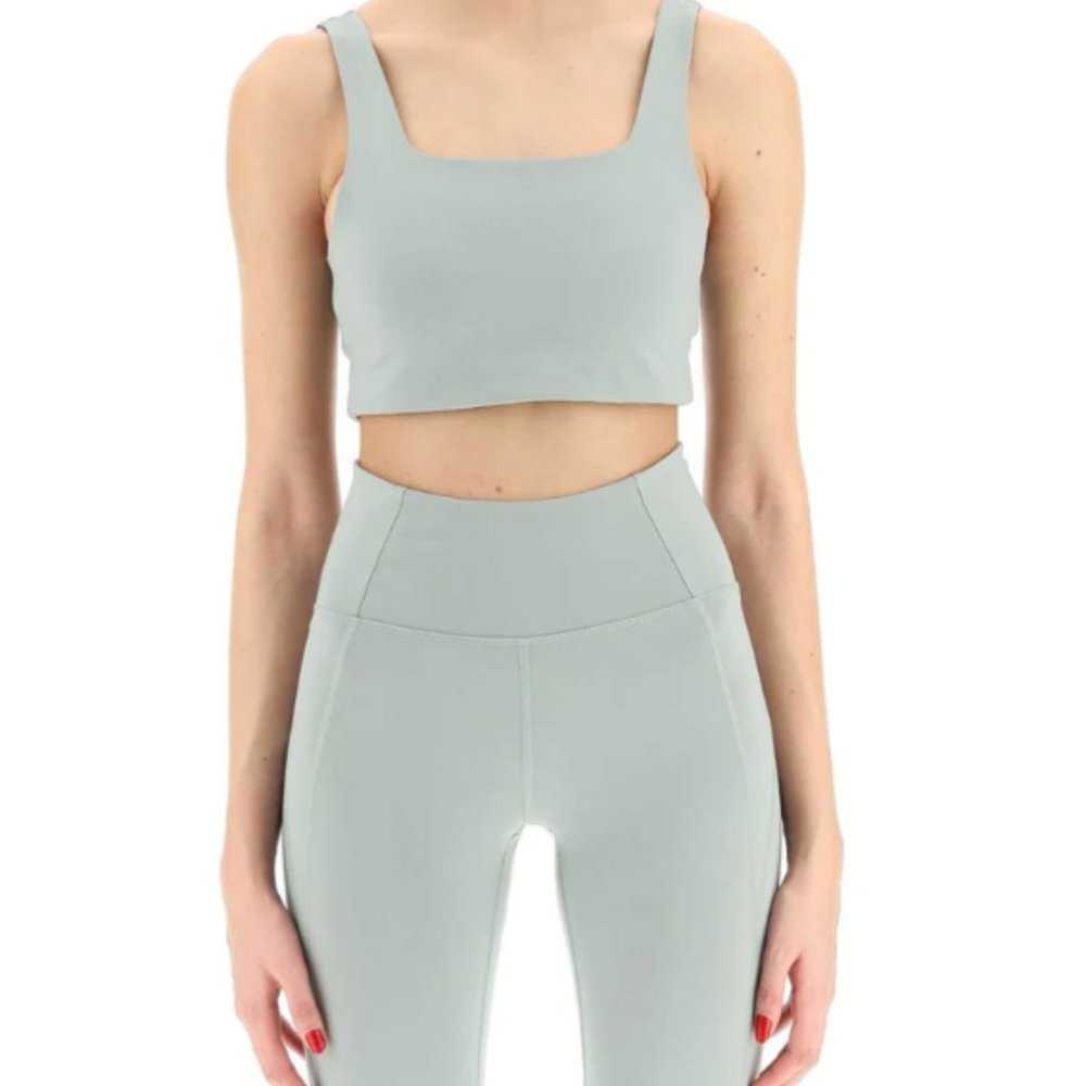 Girlfriend Collective High Rise Compressive Legging and Tommy Cropped Sports Bra